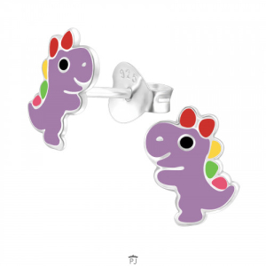 Oorknopjes zilver dino